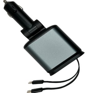 4‑in‑1 Fast Car Charger with Type‑C & USB | PD 3.0 Quick Charging Adapter